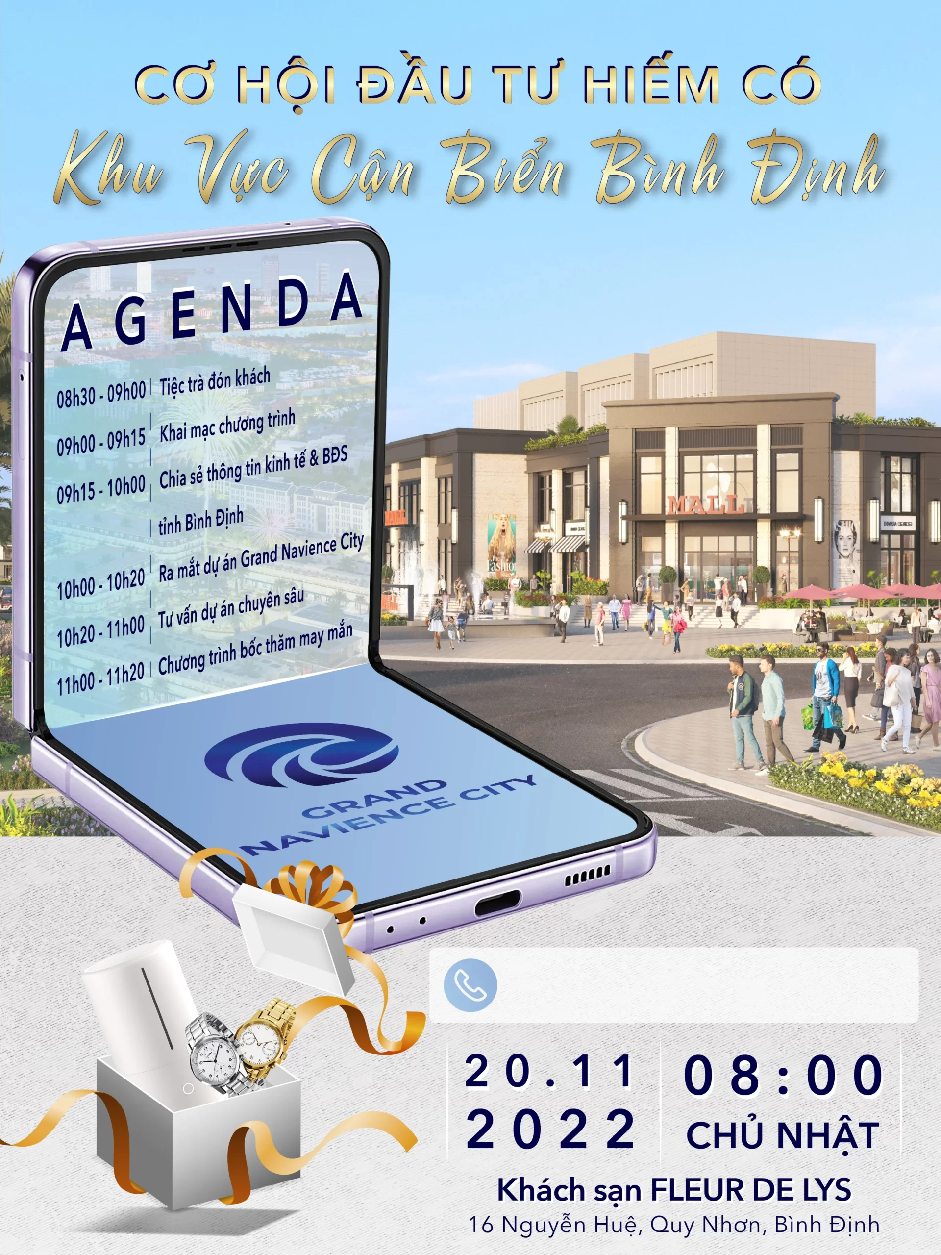 Mời hội thảo Cơ hội đầu tư hiếm có tại đô thị cận biển Bình Định