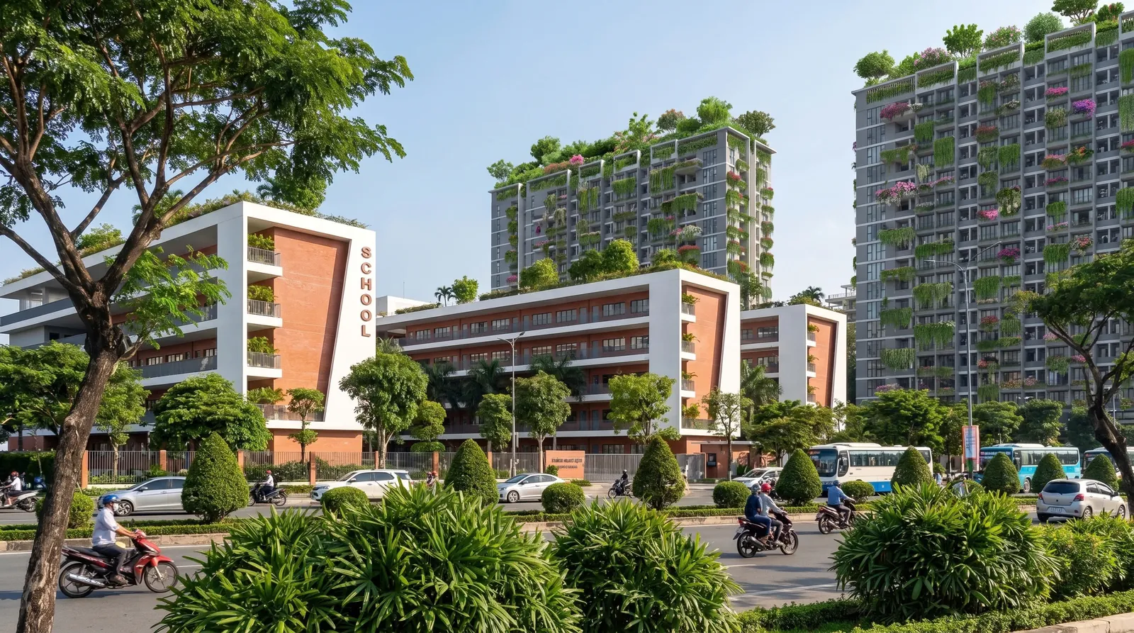 Trường liên cấp và khu căn hộ The Forest Resort Flamingo Cổ Loa City